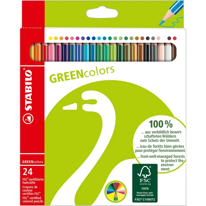 STABILO - GREENcolors 24 assorted colours