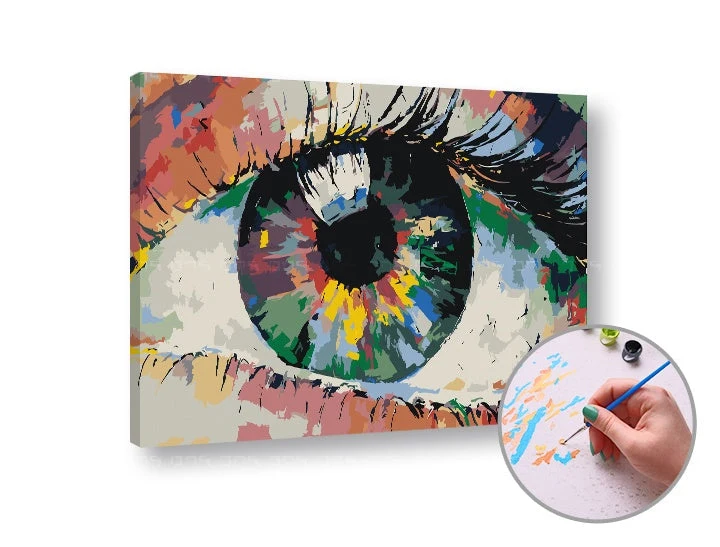 Paint by Numbers COLORFUL EYE – Low Difficulty