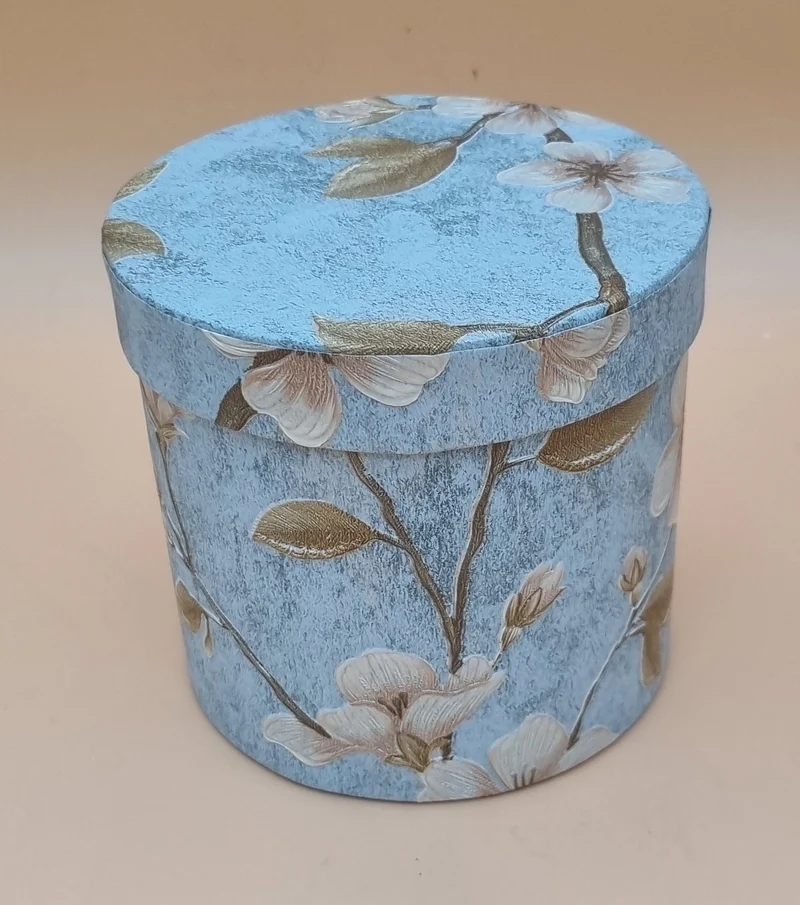 Box mit Deckel 12x13cm "Blau 687"