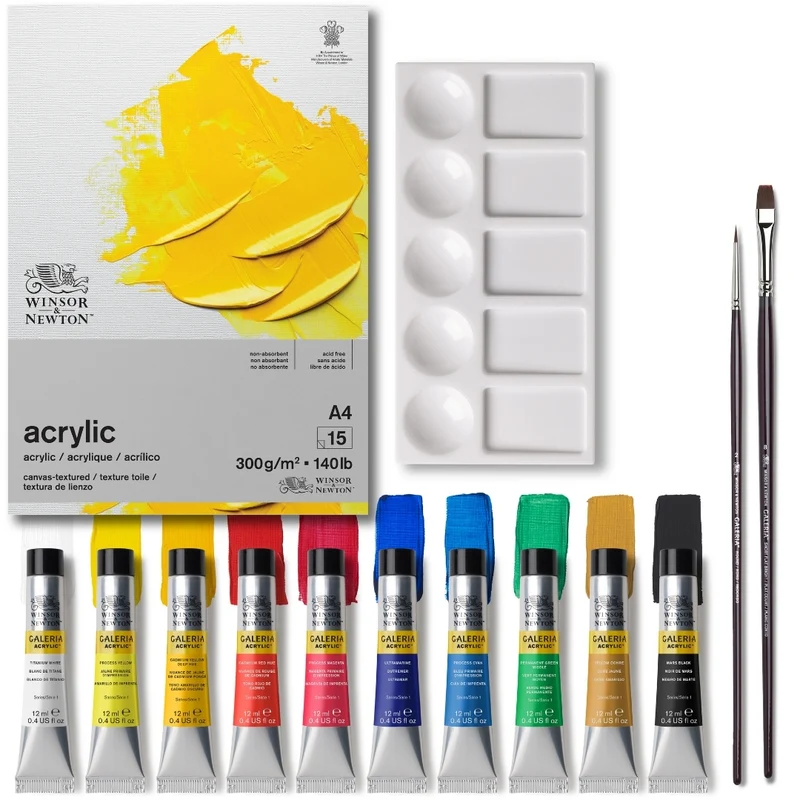 Winsor and Newton - Galeria Acrylic Colour - 14 Peice set