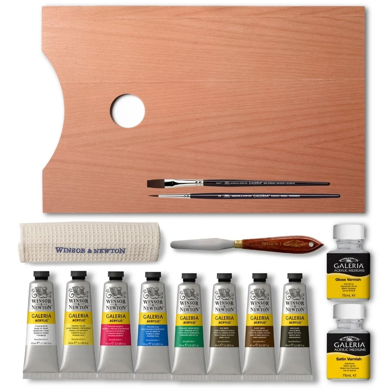 Winsor and Newton - Galeria Wooden Box Acrylic Paint Set 8x60ml