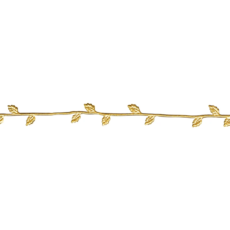 Wachs Borte Blätterranke Gold