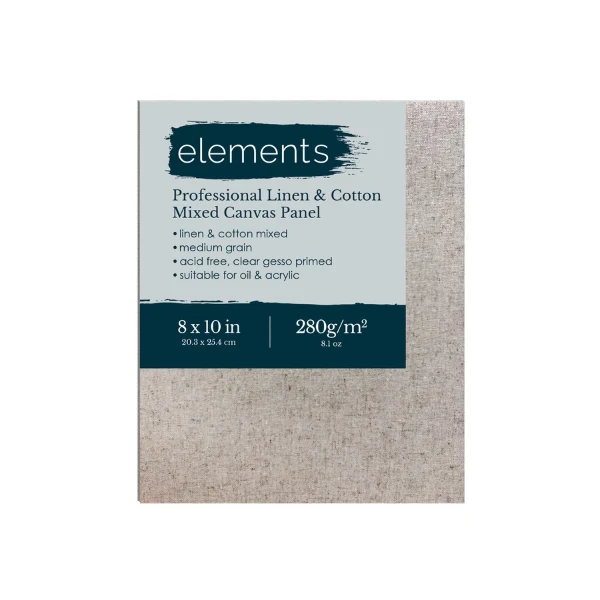 Elements - Canvas Board - Professional Cotton/Linen Blend 8"x10"