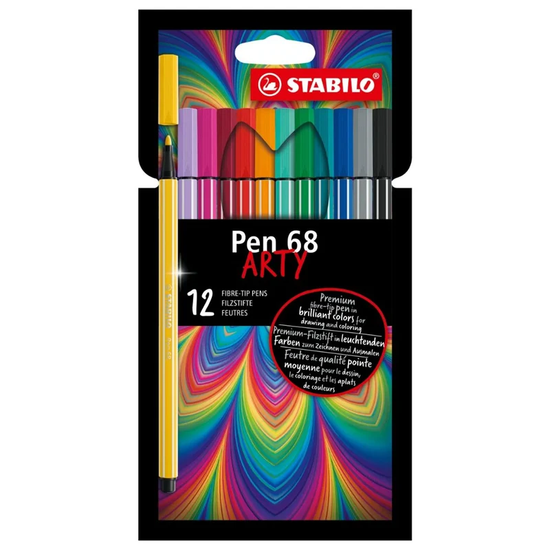 Stabilo felt-tip pen 68 Arty - Wallet Of 12 Markers