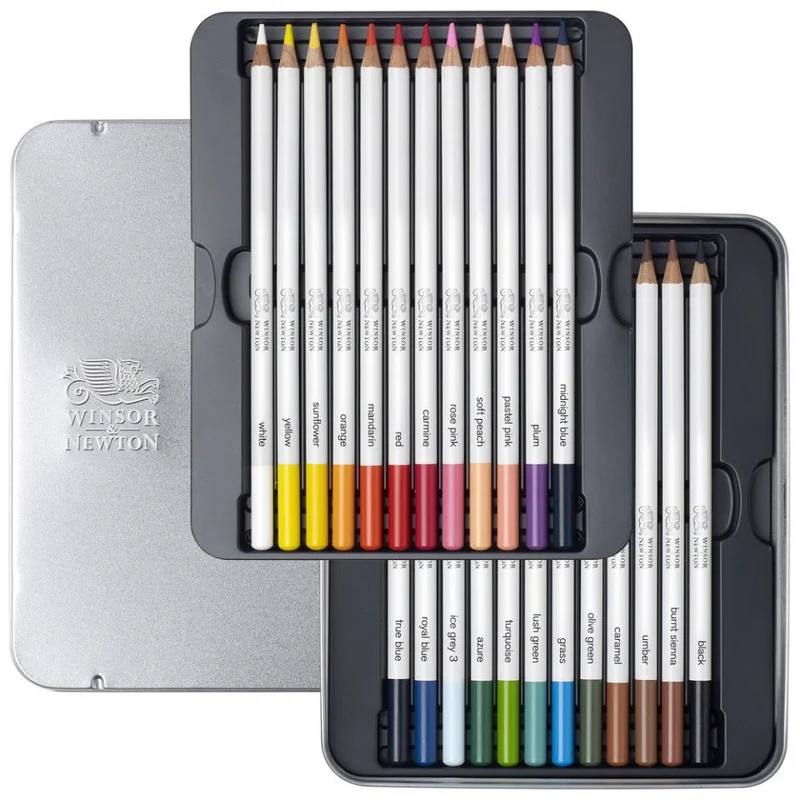 Winsor & Newton - Watercolour Pencil Tin 24x Assorted