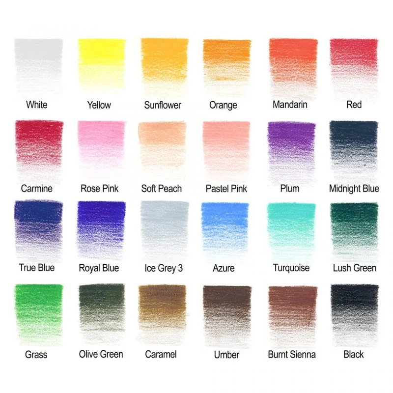 Winsor & Newton - Coloured Pencil Tin 24x Assorted