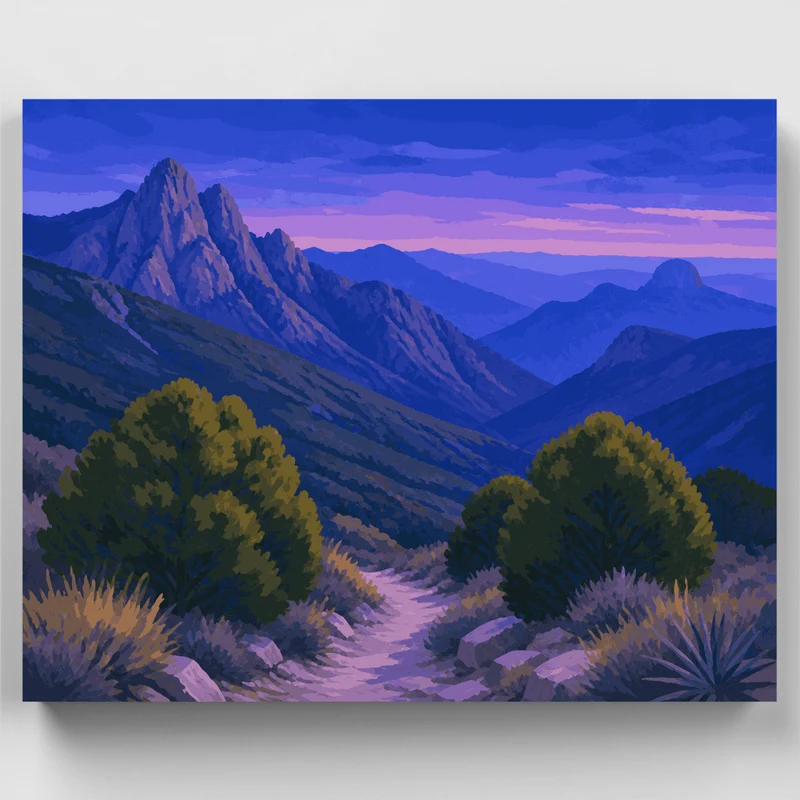 Chisos Blue Hour - Paint by Numbers Kit