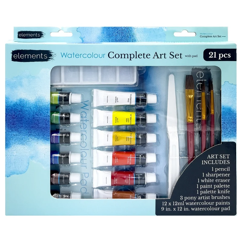 Elements Watercolour Complete Art Set with Pad