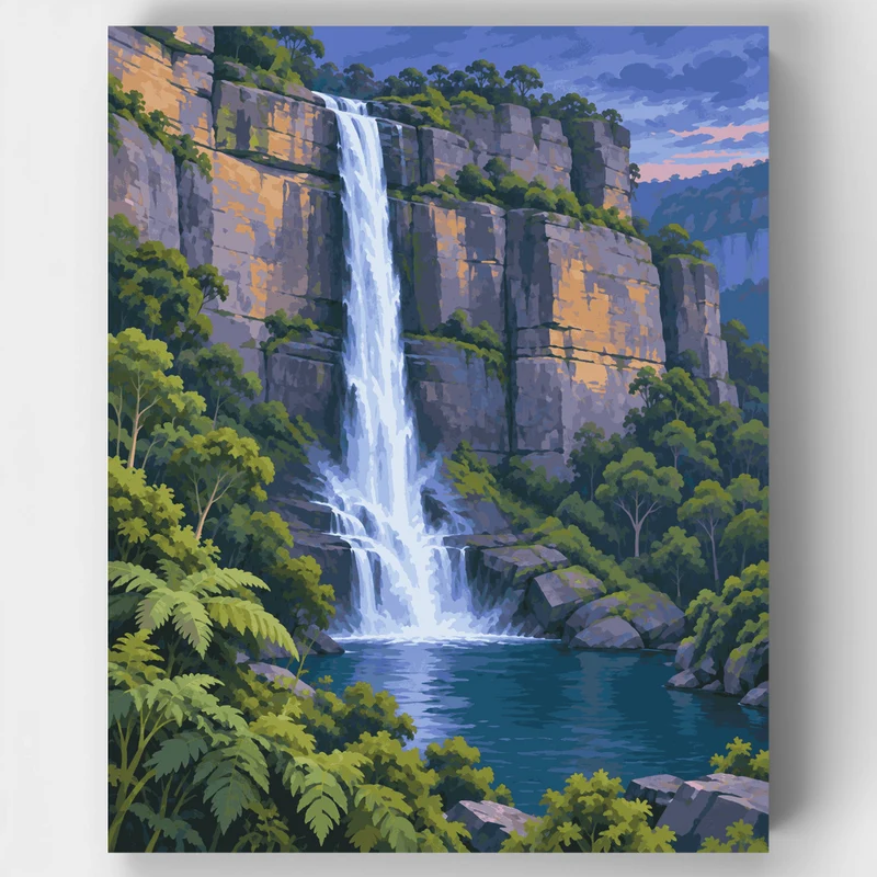 Wentworth Falls Dusk - Paint by Numbers Kit
