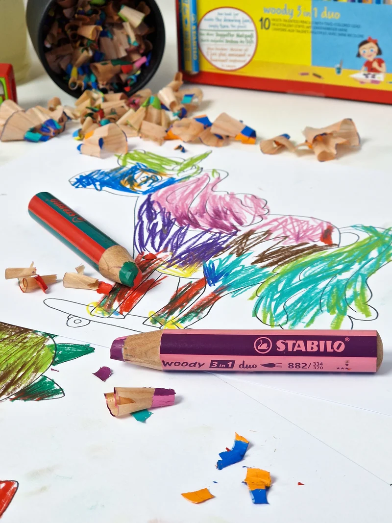 STABILO woody 3-in-1 duo Multi-talented 10x Pencil with Sharpener