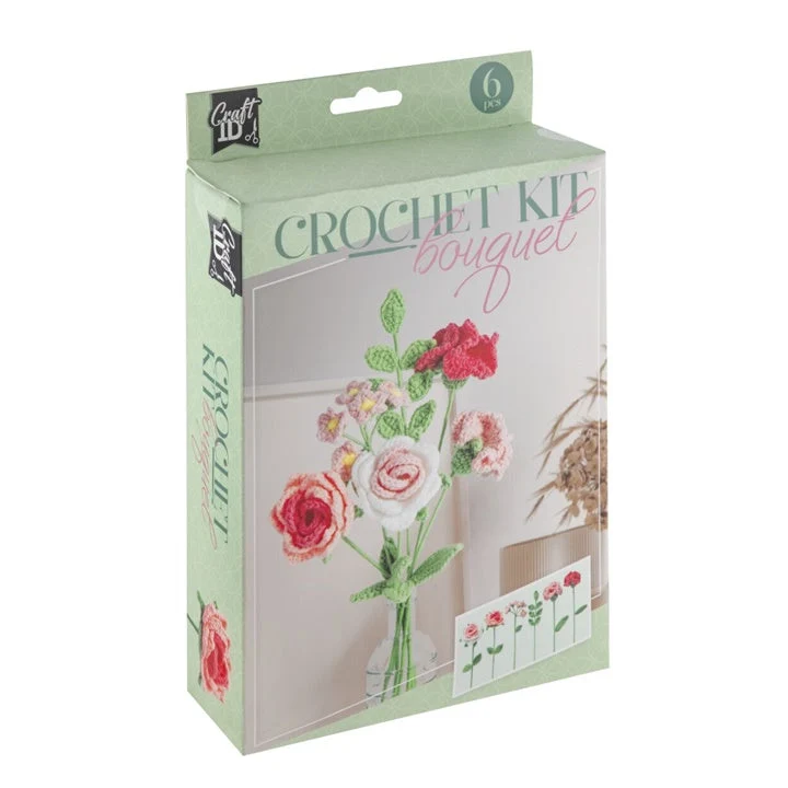 Crochet Set: Pink Bouquet