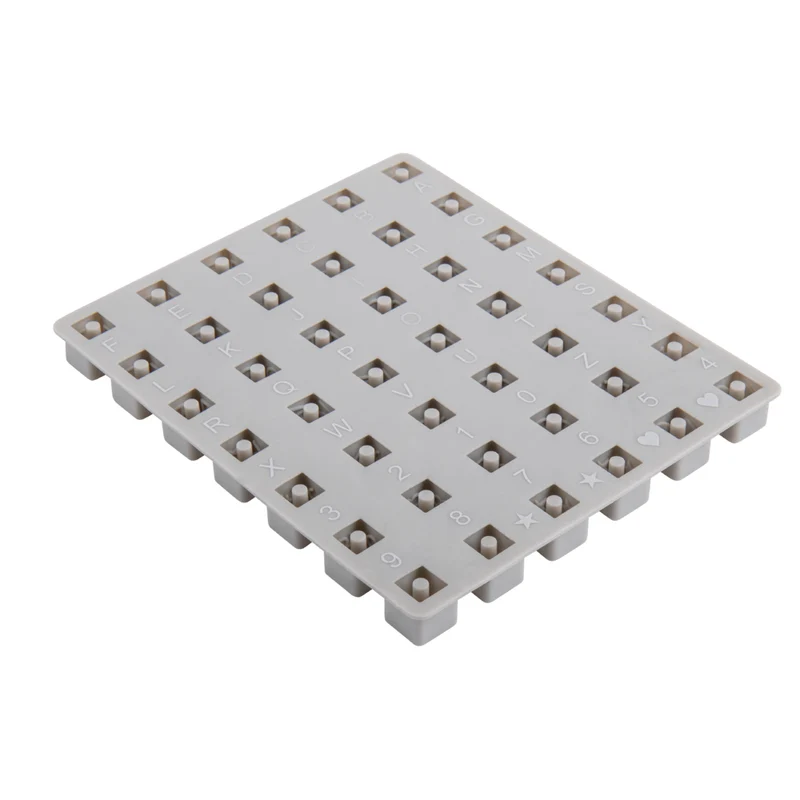 Silikon Gießform Buchstaben Perlen inkl. Zahlen 42 Perlen 10x10