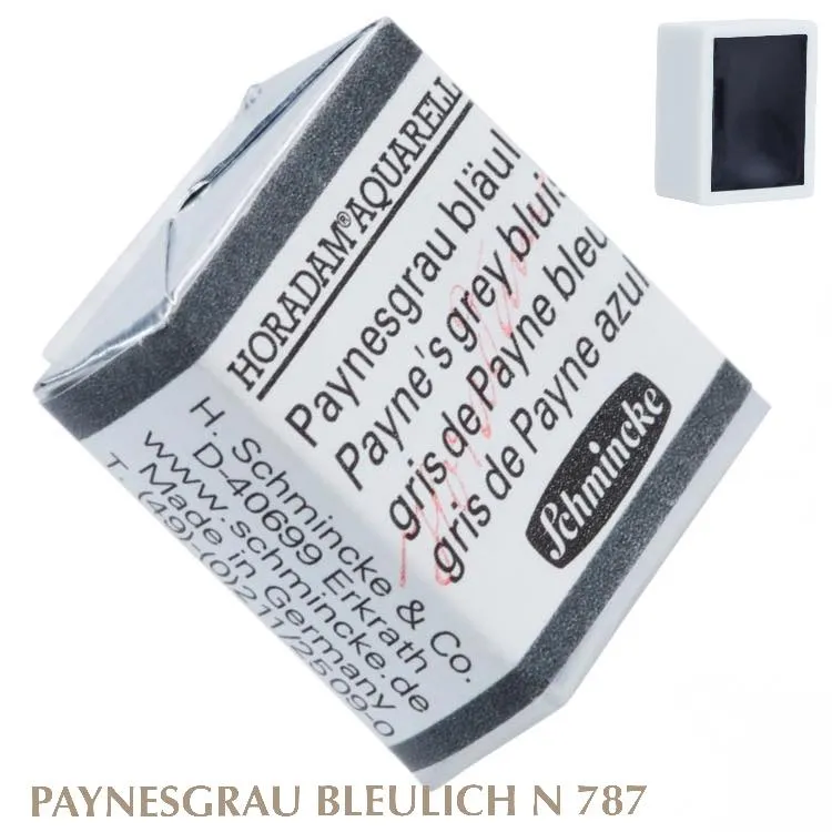 Schmincke HORADAM Aquarellfarbe 1/2 Näpfchen № 787 Paynesgrau Bleulich