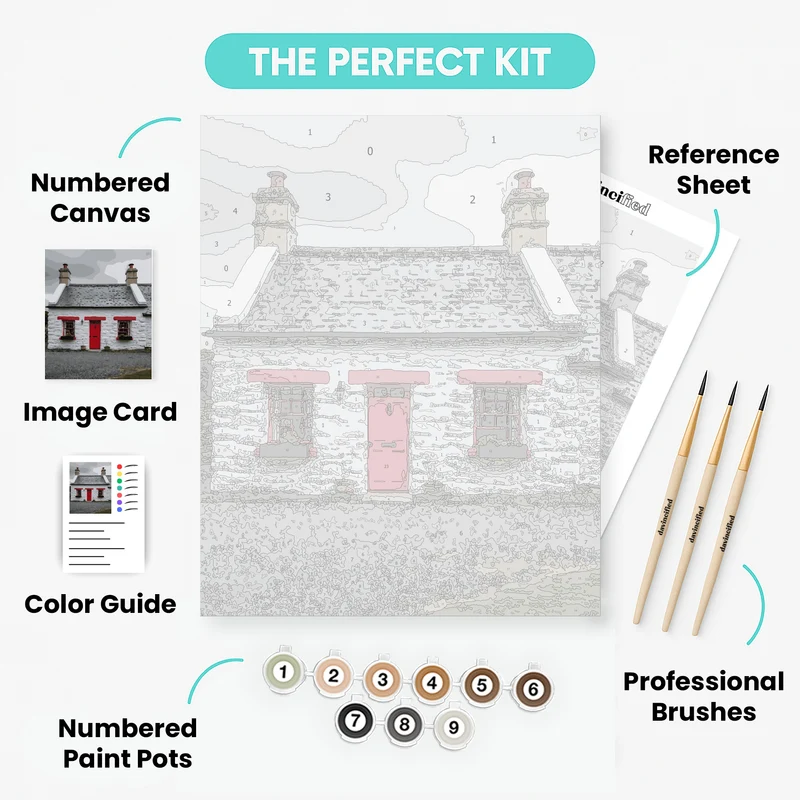 Charming Irish Cottage - Paint by Numbers Kit