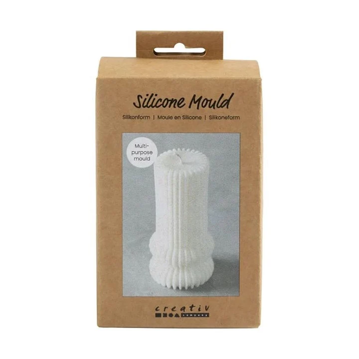 Ribbed Cylinder with Arches Silicone Mold
