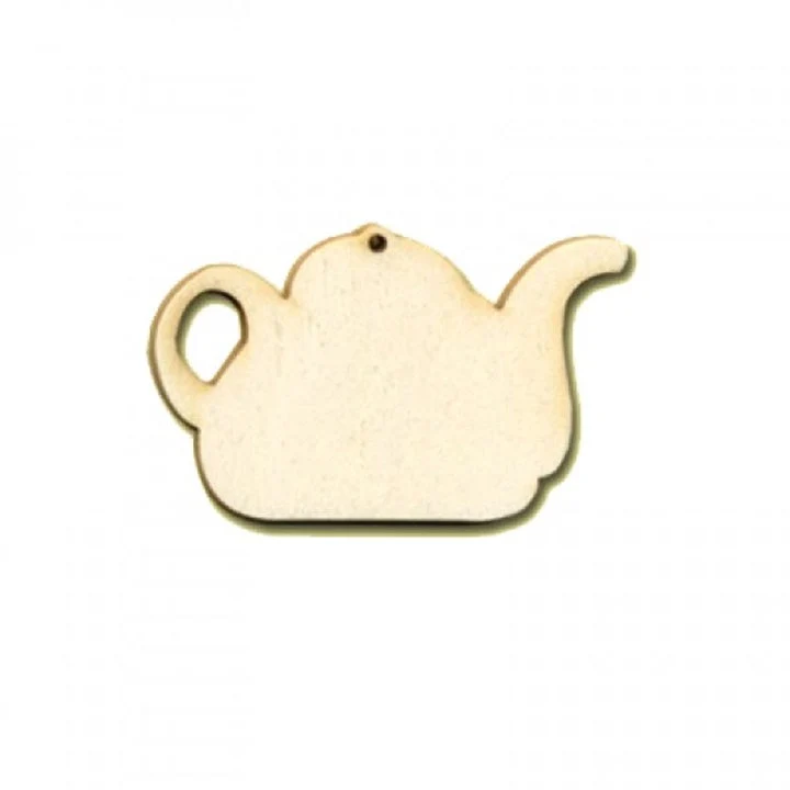 Wooden Teapot Ornament - 7 cm
