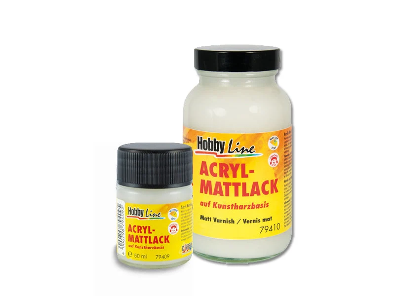 Hobby Line Matte Acrylic Varnish, 50 / 250 ml, Synthetic Resin-Based
