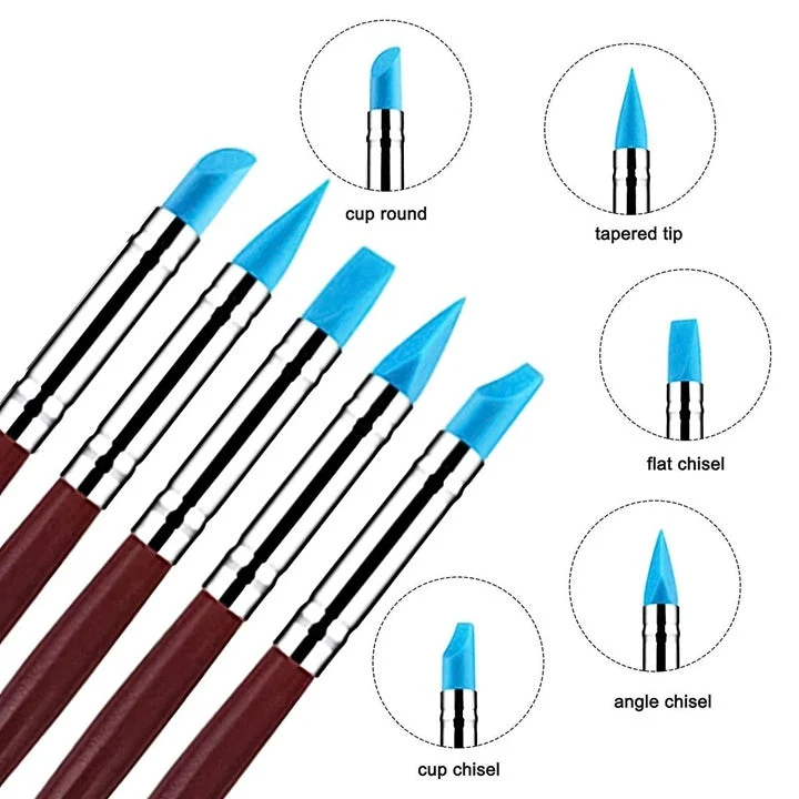 Silicone Brushes, Set of 5