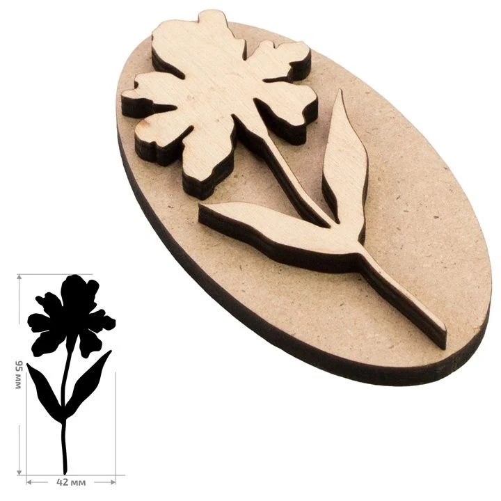 ROSA TALENT Wooden Stamp No. 11 Botanical 4.5x10 cm