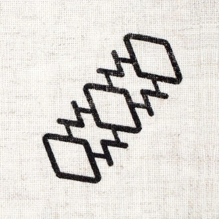 ROSA TALENT Wooden Stamp No. 10 Geometry 7x3 cm