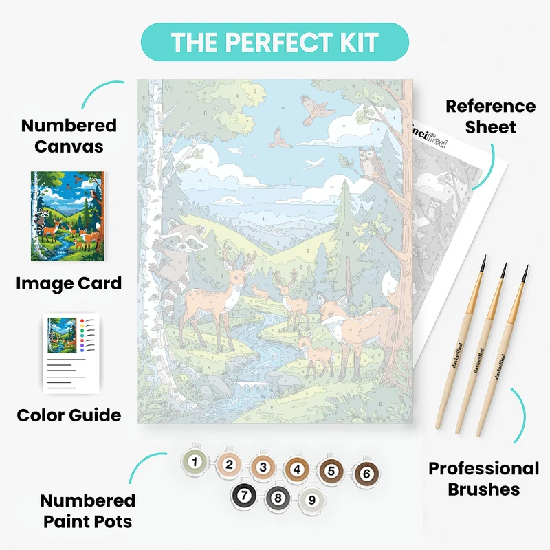 Woodland Wildlife Adventure - Paint by Numbers Kit