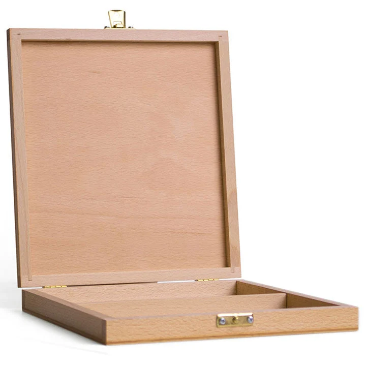 UMTON Wooden Box for Art Supplies 20.5x22.5x3 cm
