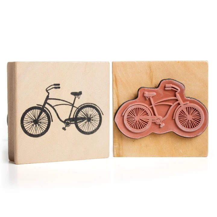 Wooden Bicycle Stamp