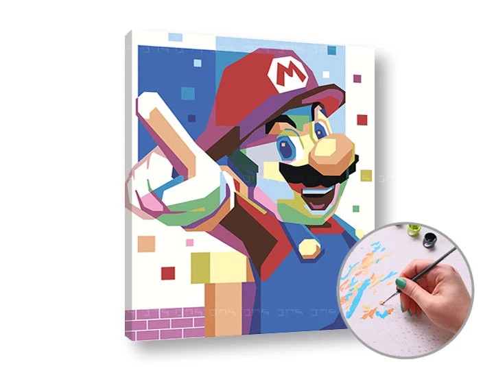SUPER MARIO Paint by Numbers | Low Difficulty