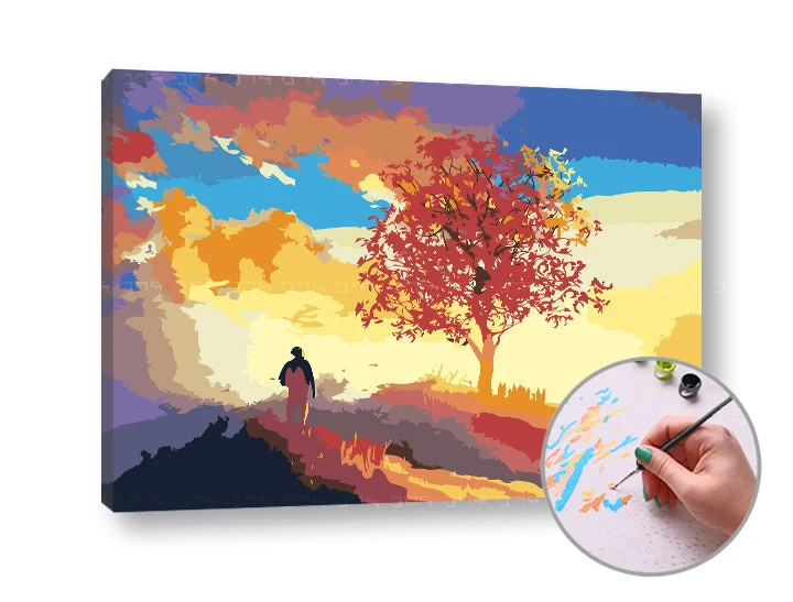 Paint by Numbers Under the Tree | Low Difficulty