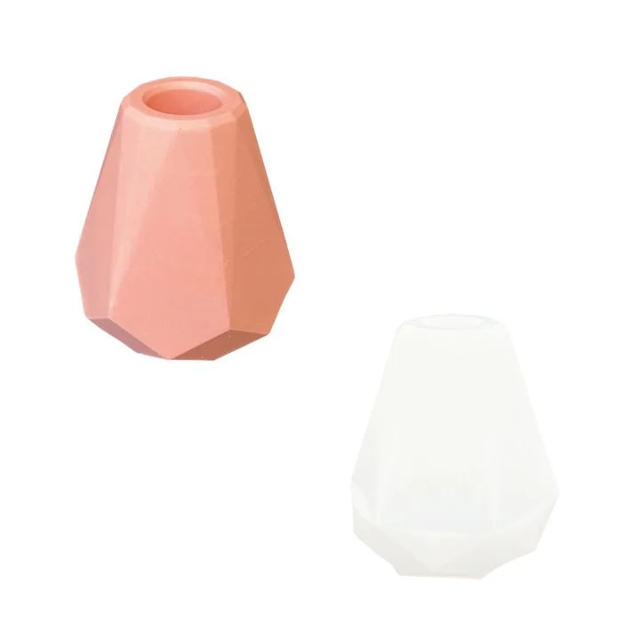 Silicone Mold for Casting 7x7 cm - Faceted Vase
