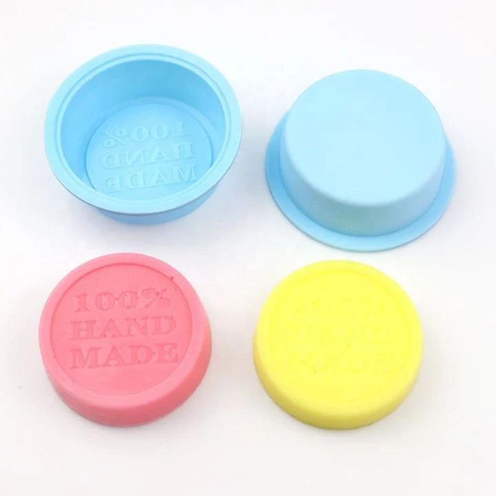 Silicone Mold for Casting, Circle + 100% Hand Made Text