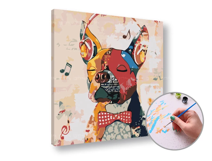 Relaxing Dog Paint by Numbers – Low Difficulty