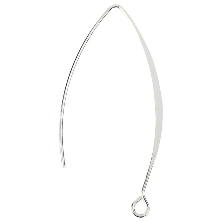 Long Earring Hooks, Silver