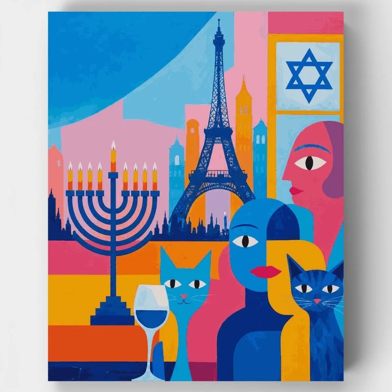 Jewish Culture in Paris - Paint by Numbers Kit