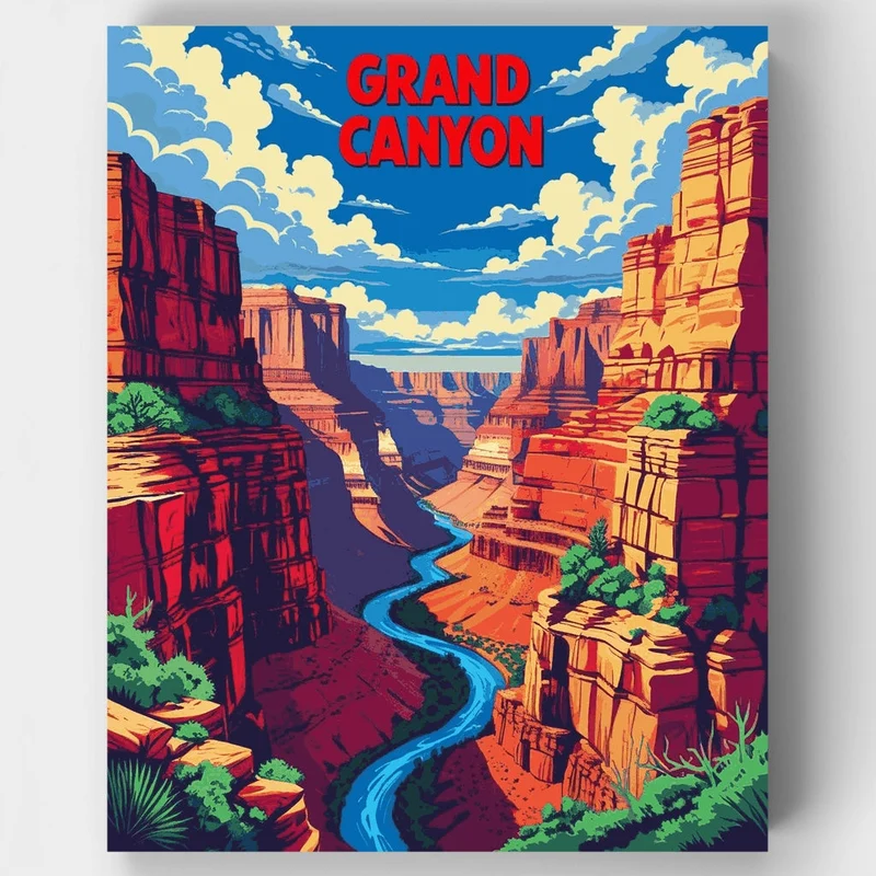Grand Canyon National Park Vista - Paint by Numbers Kit