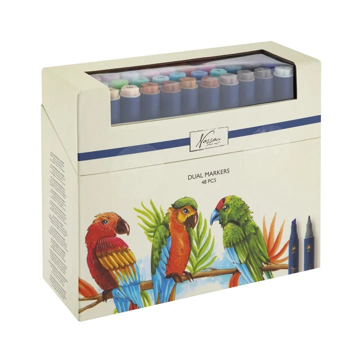 Set of 48 Double-Sided Markers