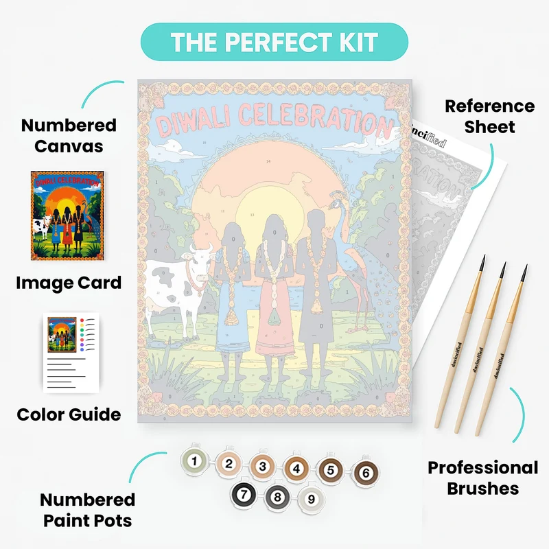 Diwali Celebration - Paint by Numbers Kit