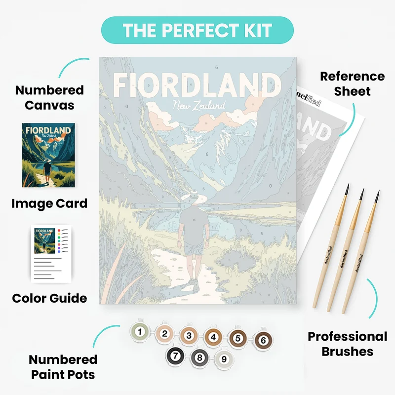 Fiordland New Zealand - Paint by Numbers Kit