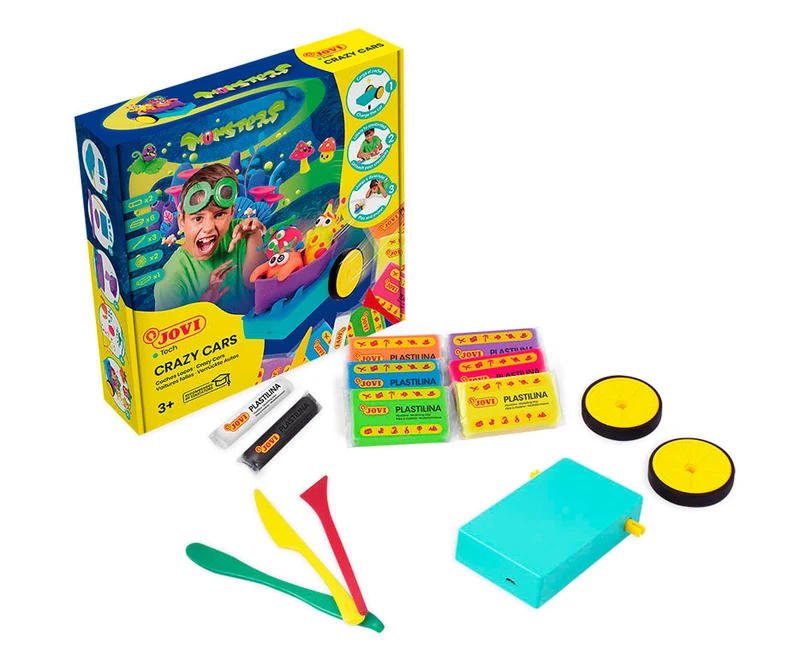 Творчески комплект за моделиране Jovi Tech Crazy Cars Чудовища - 14 бр.