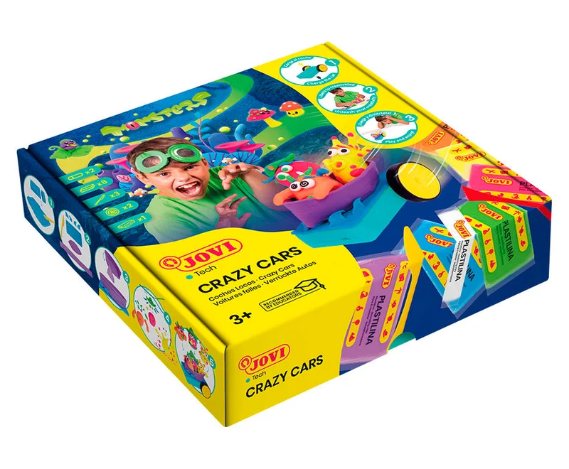 Kreatives Knetset Jovi Tech Crazy Cars Monster - 14-tlg.