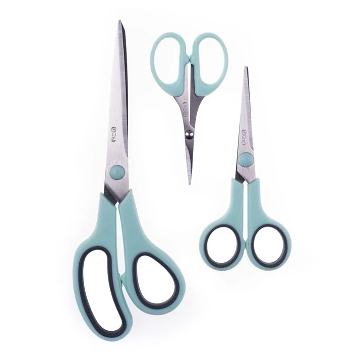Scissors Set with Soft-Grip Handles, Set of 3