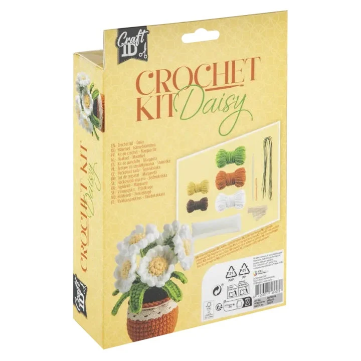 DIY Crochet Daisy Flowerpot Kit