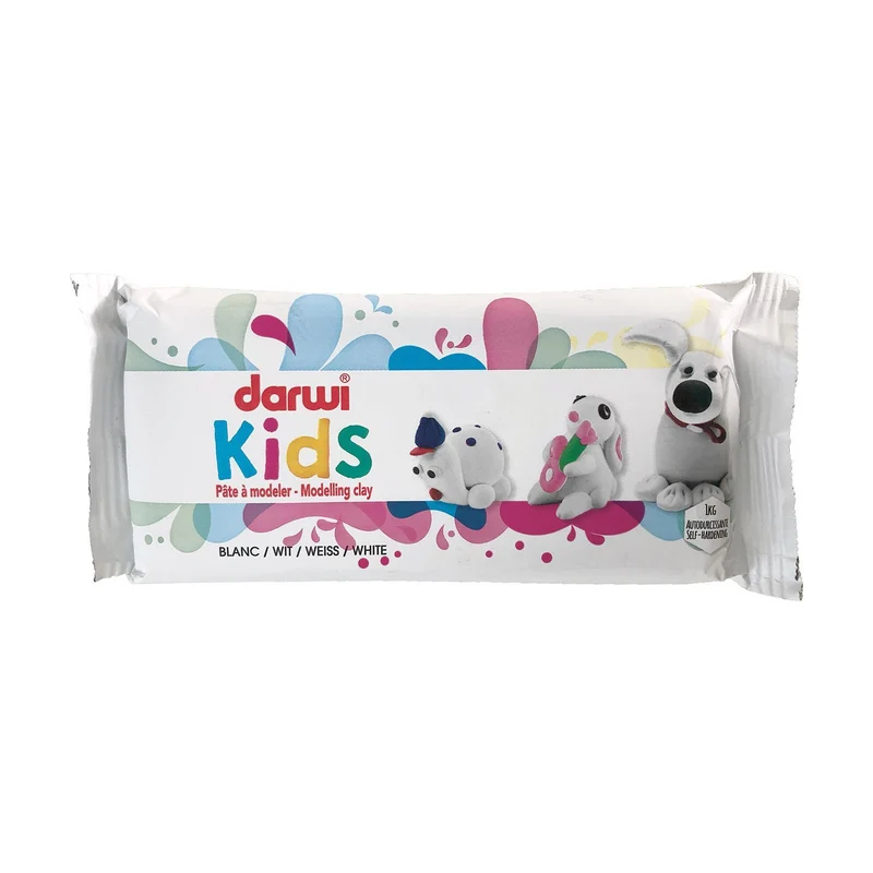 Lufthärtende Modelliermasse DARWI Kids 1000 g Weiß
