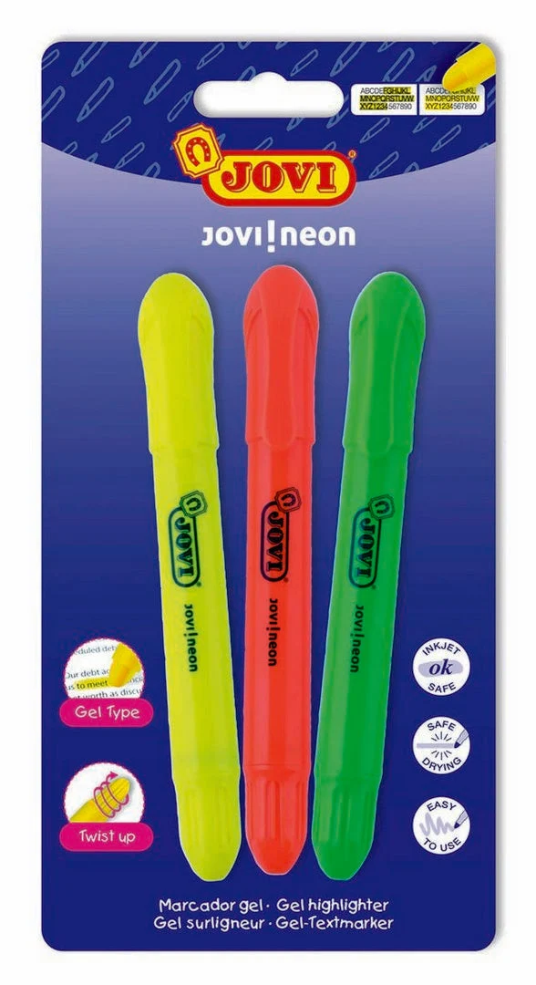 JOVI Gel-Textmarker - 3 Stk., 3 Farben