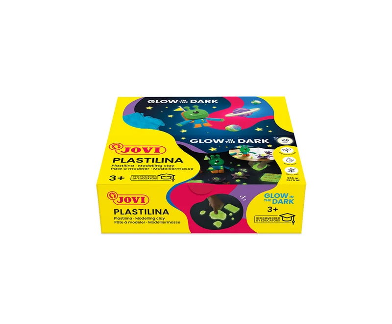 JOVI naravna plastelin, ki sveti v temi 18 x 50 g