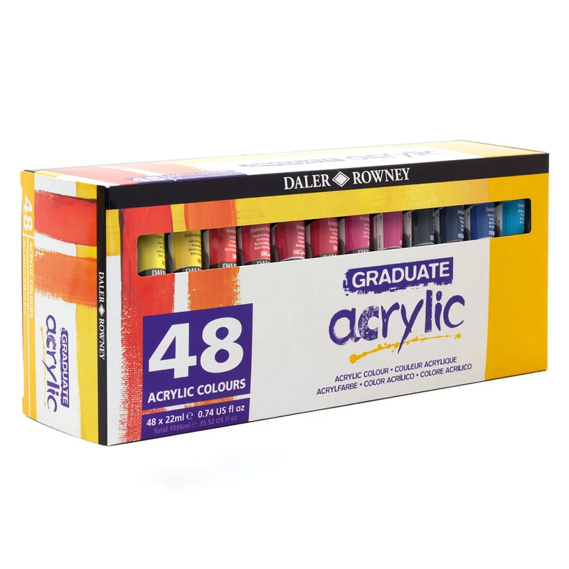 DALER ROWNEY Graduate set akrilnih barv 48 x 22 ml