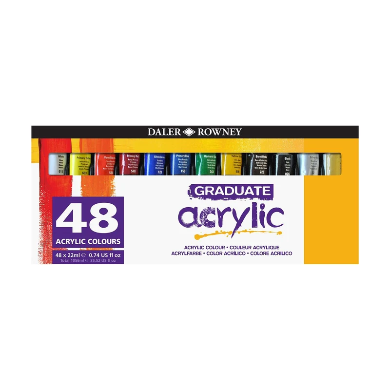 DALER ROWNEY Graduate set akrilnih boja 48 x 22 ml