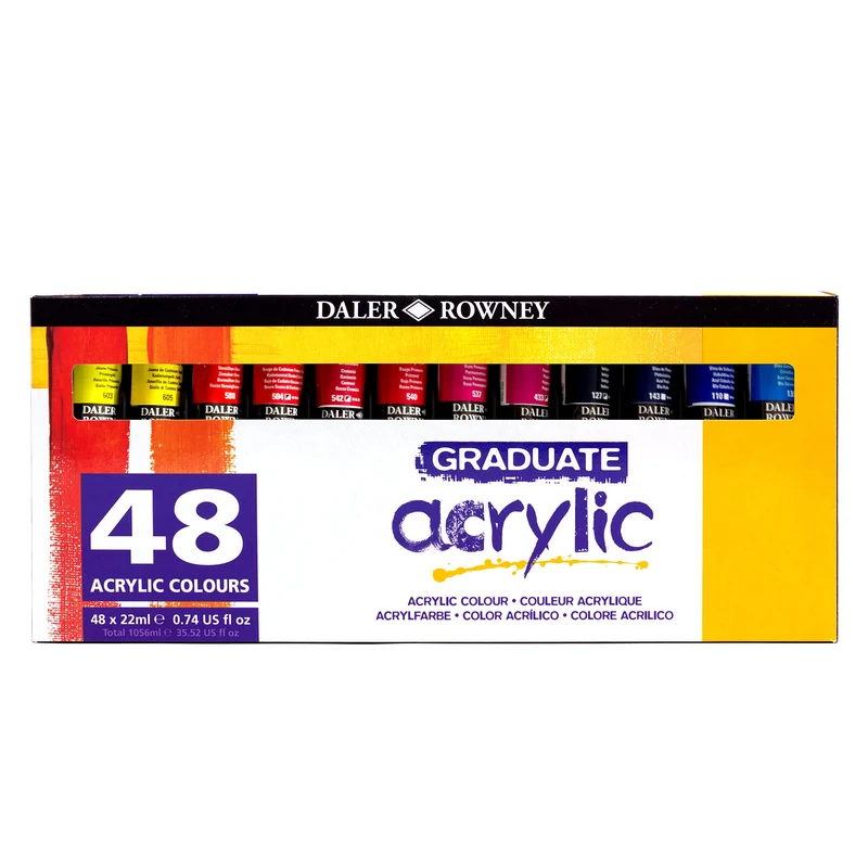 DALER ROWNEY Graduate set akrilnih boja 48 x 22 ml
