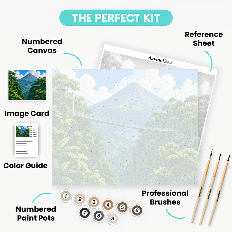 Rainforest Canopy Bridge - Paint by Numbers Kit