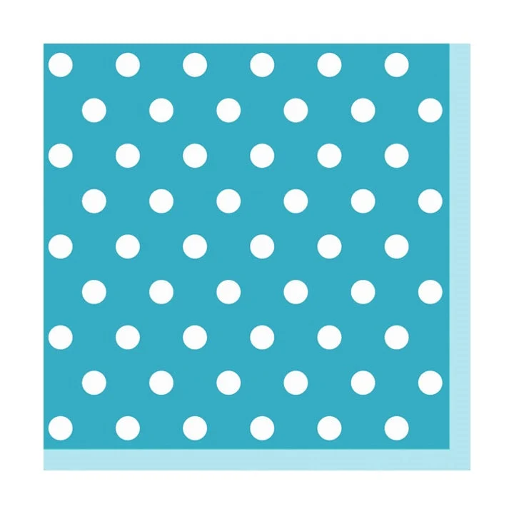 Decoupage Napkins - Blue with Polka Dots - 1 pc